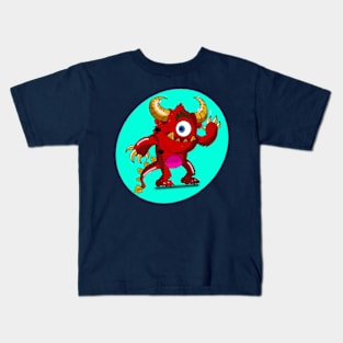 Red monster Kids T-Shirt